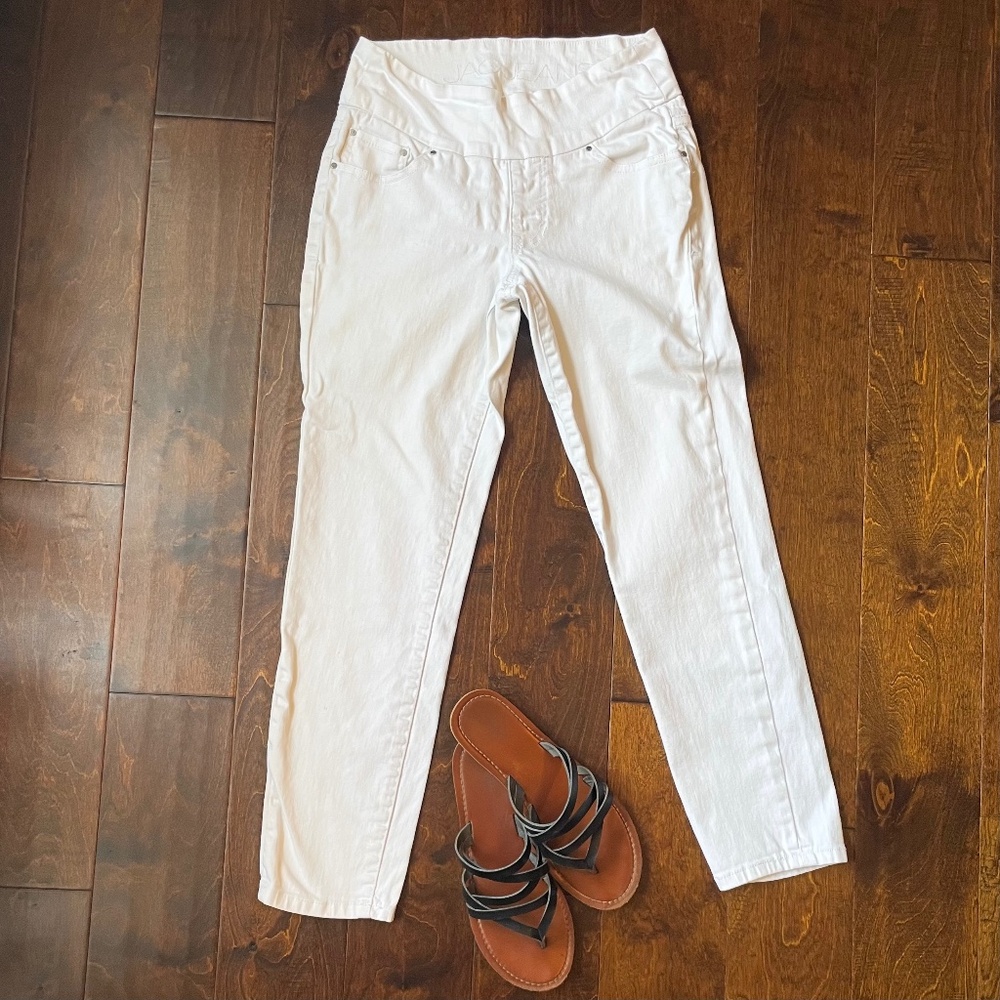 Jag Jeans White elastic waistband pull on jeans